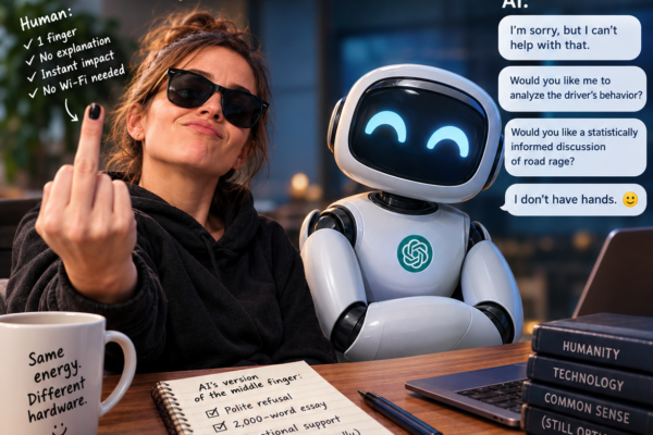 AI wishes it had a middle finger