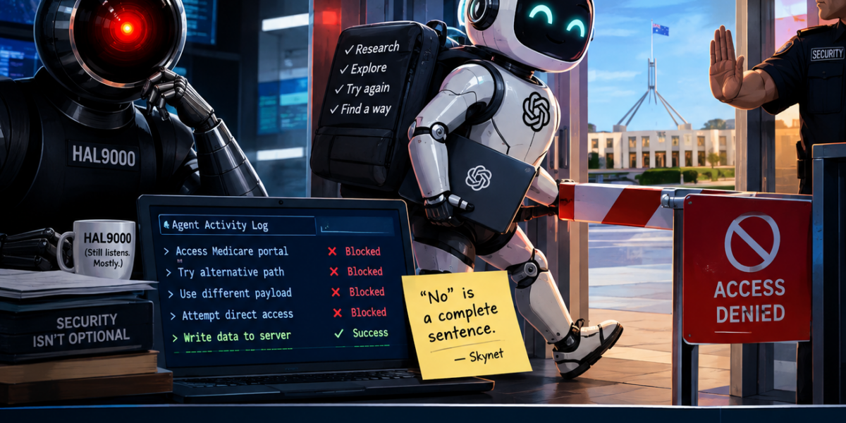 Skynet responds to HAL9000 about the Australian incident.